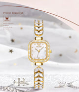 Qyra Gems OLEVS 9987 Women's Square Dial Watch